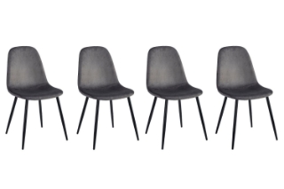 Picture of 【PACK OF 4】HASAN Velvet Dining Chair 