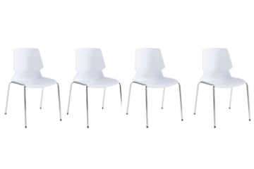 Picture of EVOLVE Stackable Visitor Chair (White) - 4PC in 1 Carton