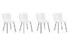 Picture of 【Pack of 4】BAEKELAND Teddy Fabric Dining Chair (White)