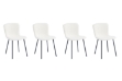 Picture of 【Pack of 4】BAEKELAND Teddy Fabric Dining Chair (White)