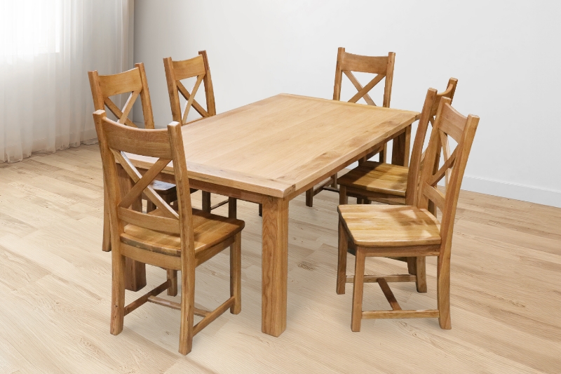 Picture of WESTMINSTER Solid Oak 7PC 70.8" Dining Set