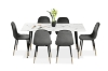 Picture of BIJOK 63" 7PC Dining Set (White Marble Finishing)
