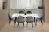 Picture of BIJOK 63" 7PC Dining Set (White Marble Finishing)