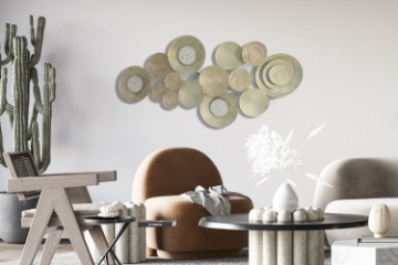 Picture of CIRCLES French Style Metal Wall Art  (63.5" x 29.5")