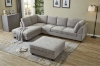 Picture of LIBERTY SECTIONAL FABRIC SOFA (LIGHT GREY)- Left Hand Facing Chaise  with ottoman