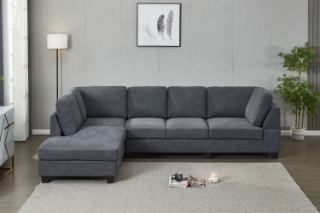 Picture of LIBERTY SECTIONAL FABRIC SOFA  (DARK GREY) - Left Hand Facing Chaise without Ottoman
