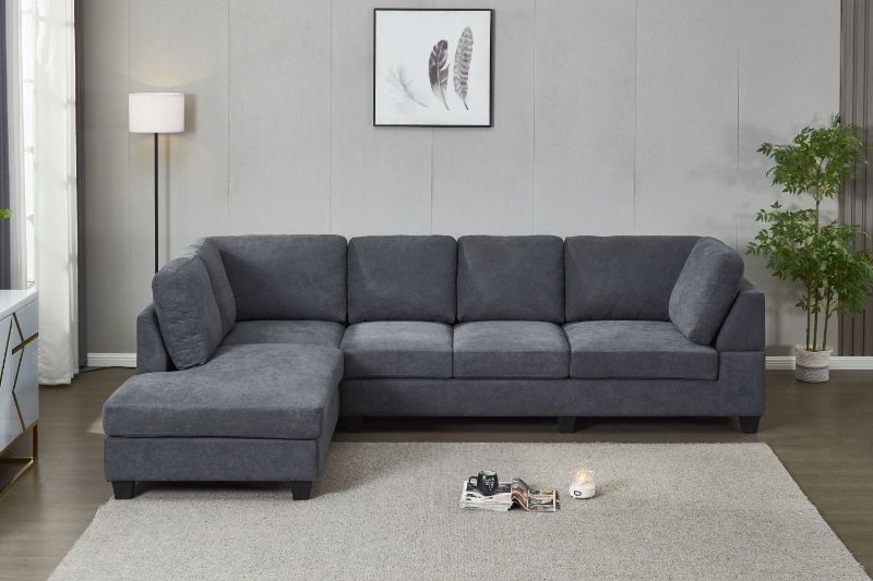 Picture of LIBERTY Sectional Fabric Sofa (Dark Grey) - Left Hand Facing Chaise without Ottoman