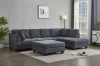 Picture of LIBERTY Sectional Fabric Sofa (Dark Grey) - Right Hand Facing Chaise with Ottoman