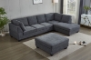 Picture of LIBERTY Sectional Fabric Sofa (Dark Grey) - Right Hand Facing Chaise with Ottoman