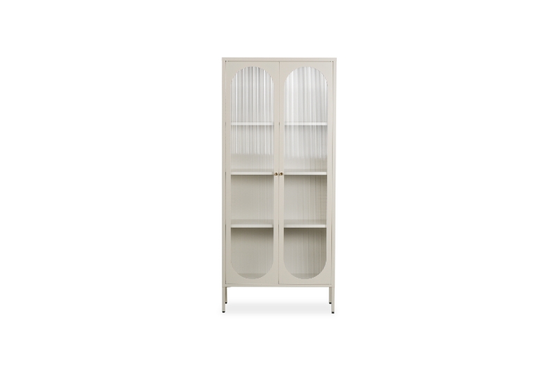 Picture of STARK 2-Arched Door Accent Glass Display Cabinet (Cream)