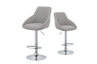 Picture of 【Pack of 2】ZACH Height Adjustable Bar Chair (Grey)