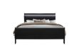 Picture of LOUIS Hevea Wood Bed Frame with LED Lighting Headboard in Eastern King Size (Black)