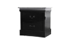 Picture of LOUIS 2-Drawer Hevea Wood Nightstand with LED Lighting (Black)