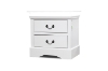 Picture of LOUIS 2-Drawer Hevea Wood Nightstand with LED Lighting (White)