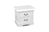 Picture of LOUIS 2-Drawer Hevea Wood Nightstand with LED Lighting (White)