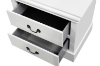 Picture of LOUIS 2-Drawer Hevea Wood Nightstand with LED Lighting (White)