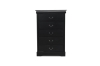 Picture of LOUIS 5-Drawer Hevea Wood Chest with LED Lighting (Black) 