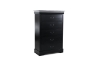 Picture of LOUIS 5-Drawer Hevea Wood Chest with LED Lighting (Black) 