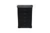 Picture of LOUIS 5-Drawer Hevea Wood Chest with LED Lighting (Black) 