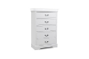 Picture of LOUIS 5-Drawer Hevea Wood Chest with LED Lighting (White)