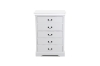 Picture of LOUIS 5-Drawer Hevea Wood Chest with LED Lighting (White)