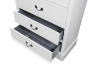 Picture of LOUIS 5-Drawer Hevea Wood Chest with LED Lighting (White)