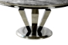 Picture of NUCCIO 54" Marble Top Stainless Round Dining Table (Light/Dark Grey)