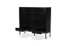 Picture of STARK Steel Frame 3-Arched Doors 3-Drawers Glass Display Cabinet (Black)