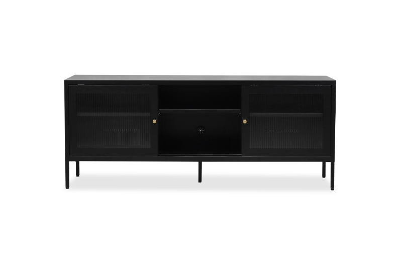 Picture of STARK Steel Frame 59" Sliding Door TV Unit (Black)