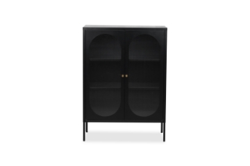 Picture of STARK 2-Arched Door Glass Display Cabinet (Black)