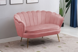 Picture of EVELYN Curved Flared (Loveseat) - Pink
