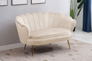 Picture of EVELYN Curved Flared (Loveseat) - Beige