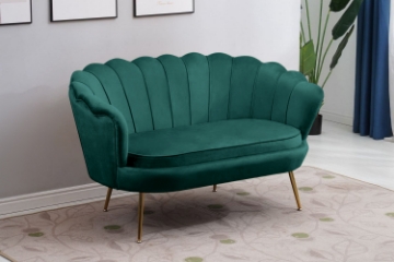 Picture of EVELYN Curved Flared (Loveseat) - Green