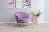 Picture of EVELYN Curved Flared Armchair - Violet