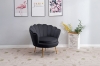 Picture of EVELYN Curved Flared Armchair - Black