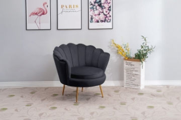 Picture of EVELYN Curved Flared Armchair (Multicolor)