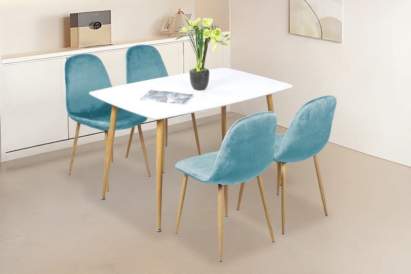 Picture of OSLO 5PC Dining Set (Blue Velvet)