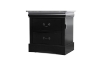 Picture of LOUIS 5PC Hevea Wood with LED Lighting Bedroom Combo Set in Queen/Eastern King Sizes (Black)