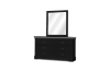 Picture of LOUIS 3PC/4PC/5PC Hevea Wood with LED Lighting Bedroom Combo Set in Queen/Eastern King Sizes (Black)