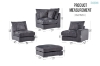 Picture of WINSTON Corduroy Modular Sofa (Grey)