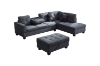 Picture of NEBULA Sectional Sofa with Storage Ottoman & Drop-Down Console (Dark Grey)