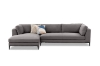 Picture of AMELIE Fabric Sectional Sofa (Dark Grey) - Chaise Facing Left with Ottoman