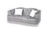 Picture of ALINA Velvet Curved Sofa Range with Pillows (Gray) - 2 Seater (Loveseat)