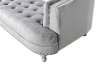 Picture of ALINA Velvet Curved Sofa Range with Pillows (Gray) - 2 Seater (Loveseat)