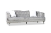 Picture of ALINA Velvet Curved Sofa Range with Pillows (Gray) - 3 Seater (Sofa)