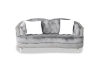 Picture of ALINA Velvet Curved Sofa Range with Pillows (Gray) - Loveseat + Sofa Set