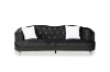 Picture of ALINA Velvet Curved Sofa Range with Pillows (Black)