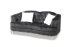 Picture of ALINA Velvet Curved Sofa Range with Pillows (Black)