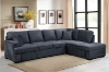 Picture of MALDON Chenille Fabric Sectional Sofa Bed with Storage Ottoman