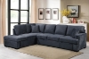 Picture of MALDON Chenille Fabric Sectional Sofa Bed with Storage Ottoman